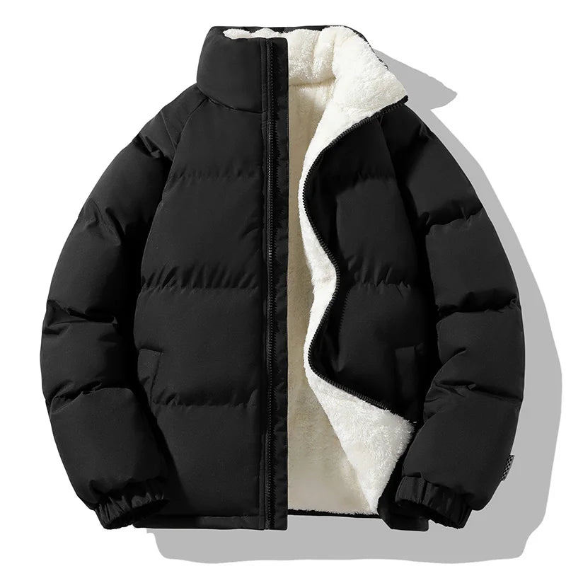 Plush Cotton Winter Coat for Men