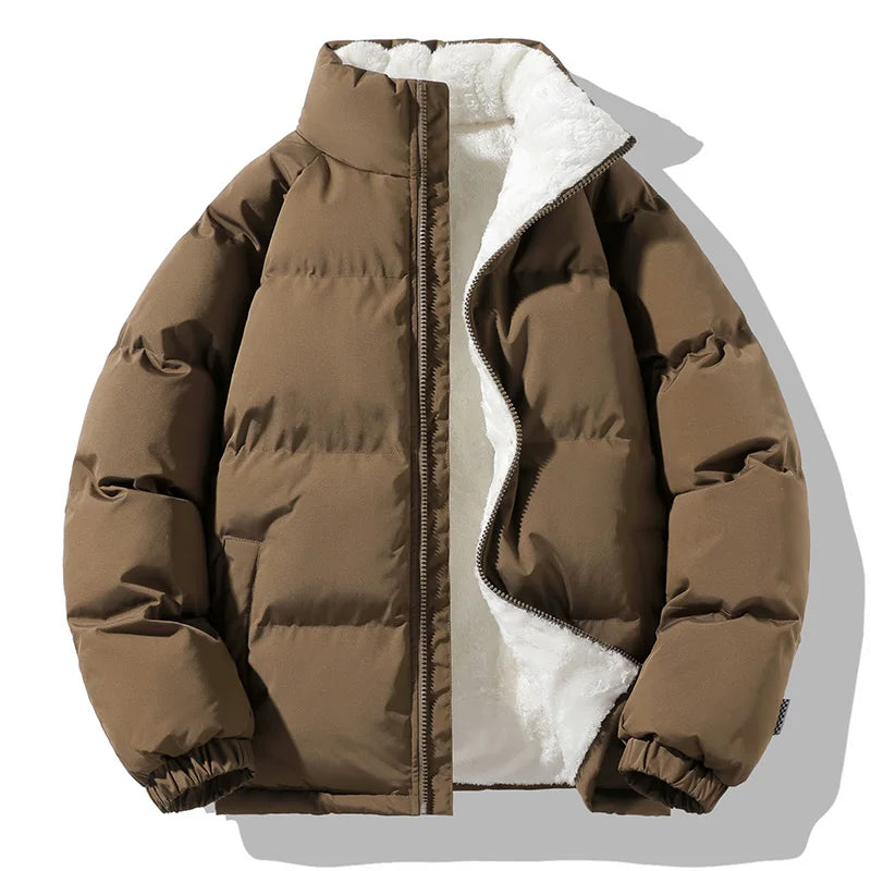 Plush Cotton Winter Coat for Men