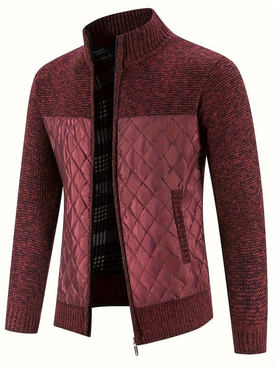 Quilted Jacket with Warm Pullover for Men