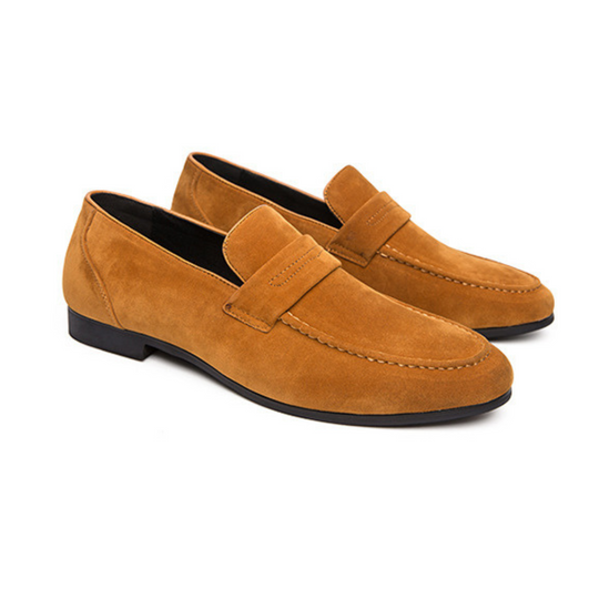 Men's Suede Strap Loafers – Casual Comfort Shoes