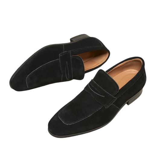 Men's Suede Strap Loafers – Casual Comfort Shoes