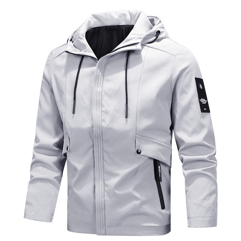 Lightweight hooded jacket for men