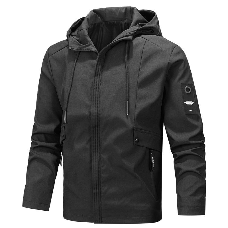 Lightweight hooded jacket for men