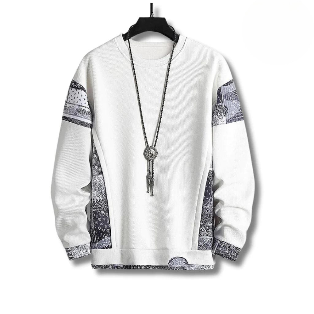 Waffle Sweatshirt Contrast Stitch – Casual & Trendy