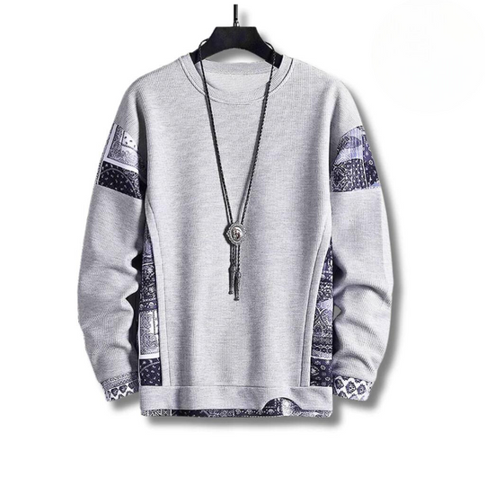 Waffle Sweatshirt Contrast Stitch – Casual & Trendy