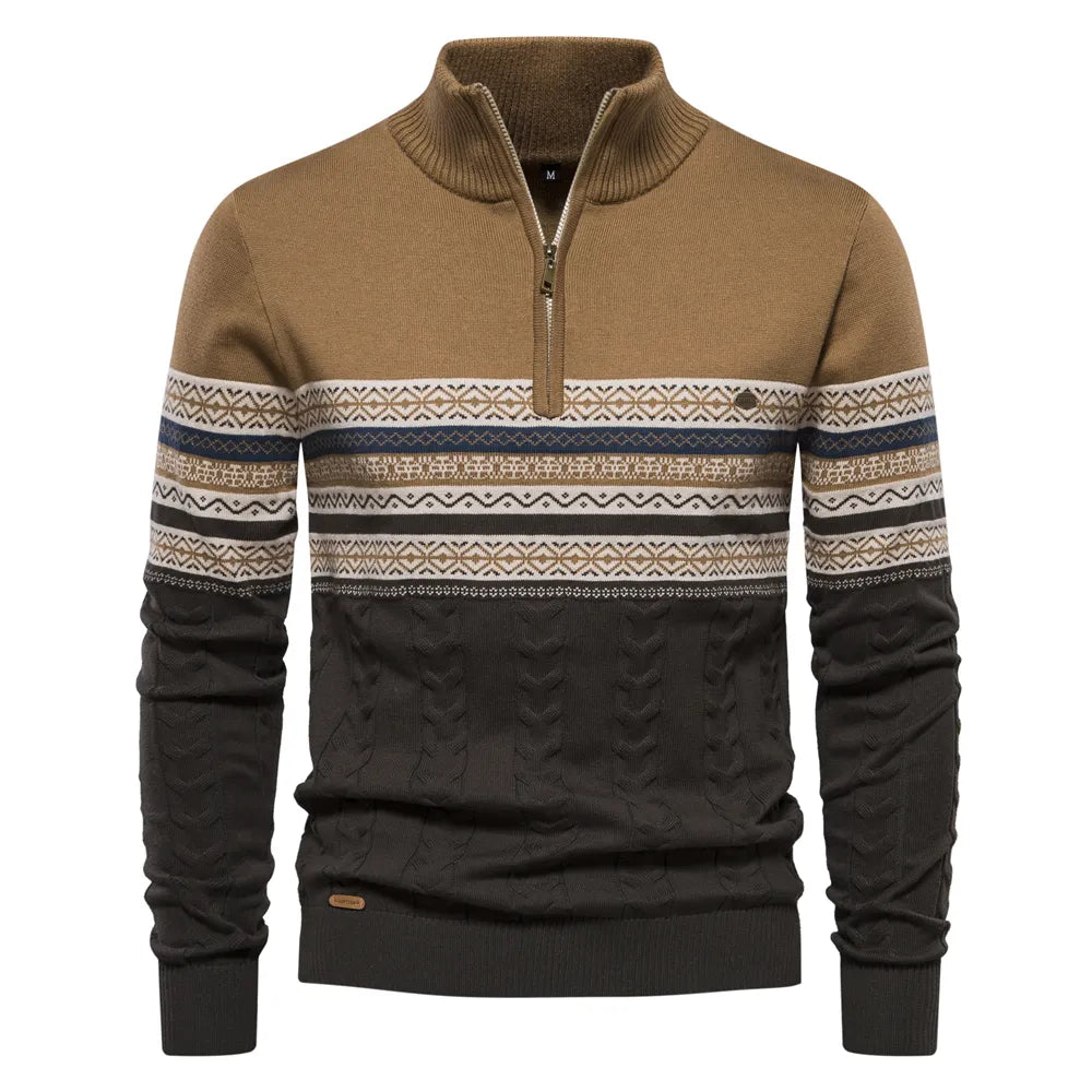 Men’s Tribal Print Sweater – Stylish & Warm