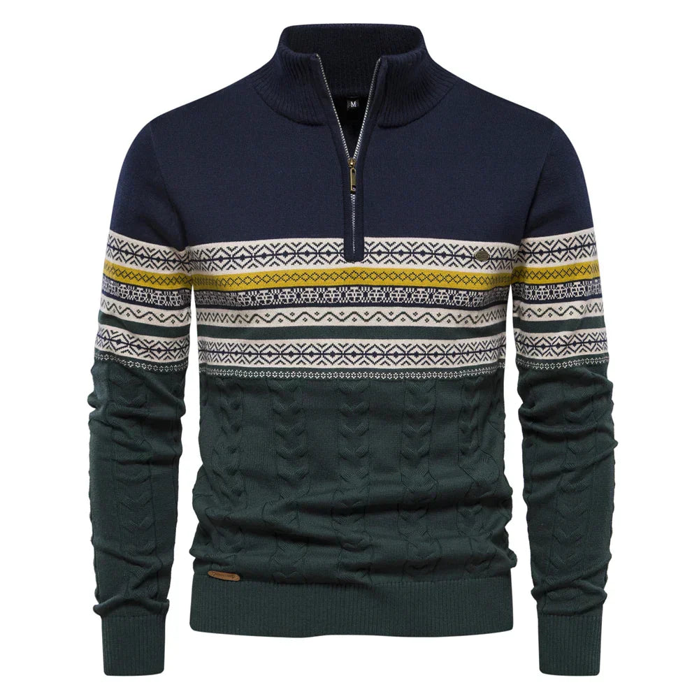 Men’s Tribal Print Sweater – Stylish & Warm