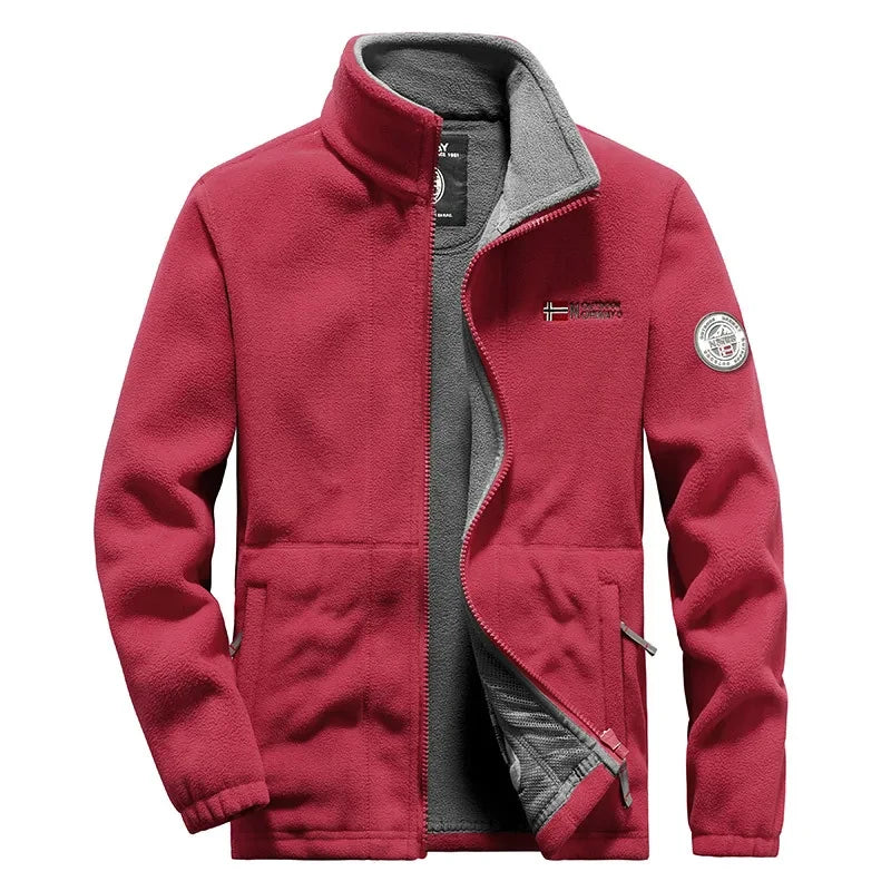 Polar Fleece Jacket with Pockets for Men