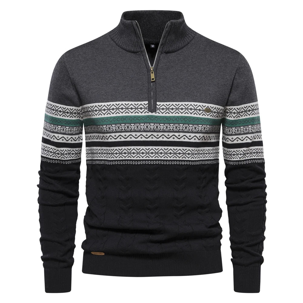 Men’s Tribal Print Sweater – Stylish & Warm