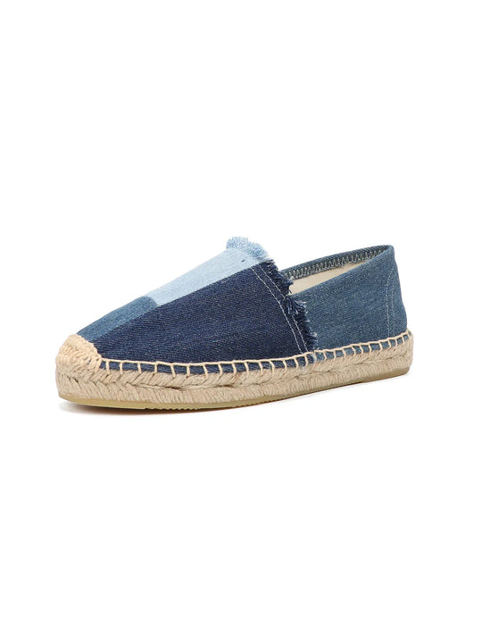 Denim Patchwork Espadrilles – Stylish & Comfortable