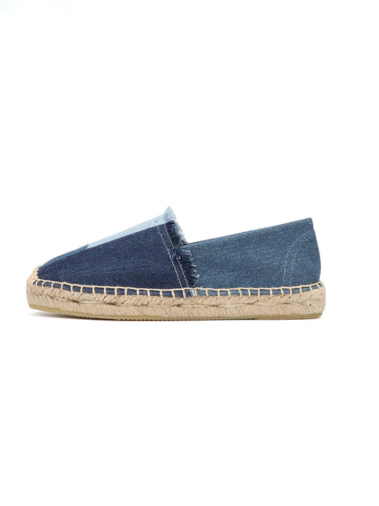 Denim Patchwork Espadrilles – Stylish & Comfortable