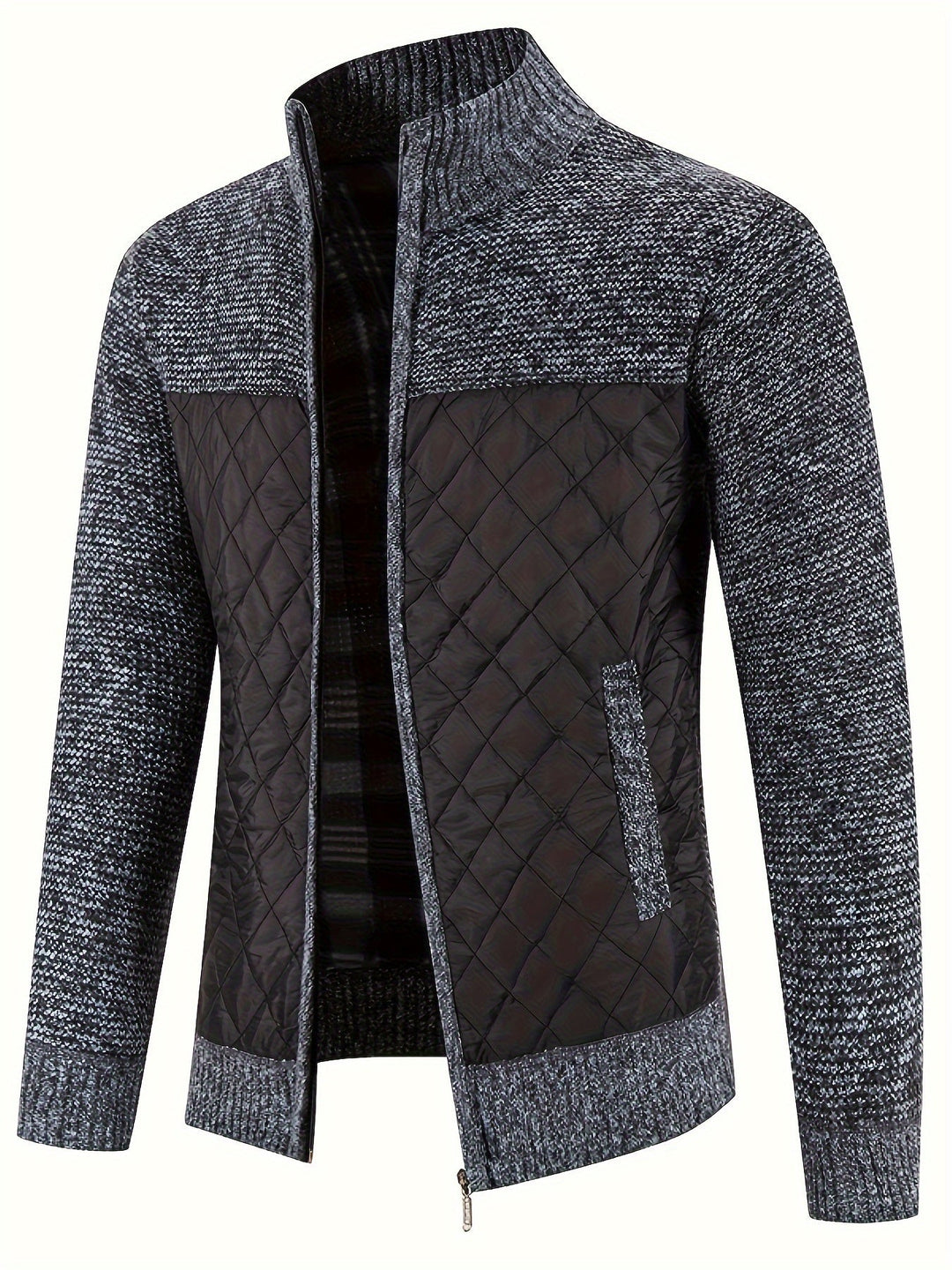 Quilted Jacket with Warm Pullover for Men