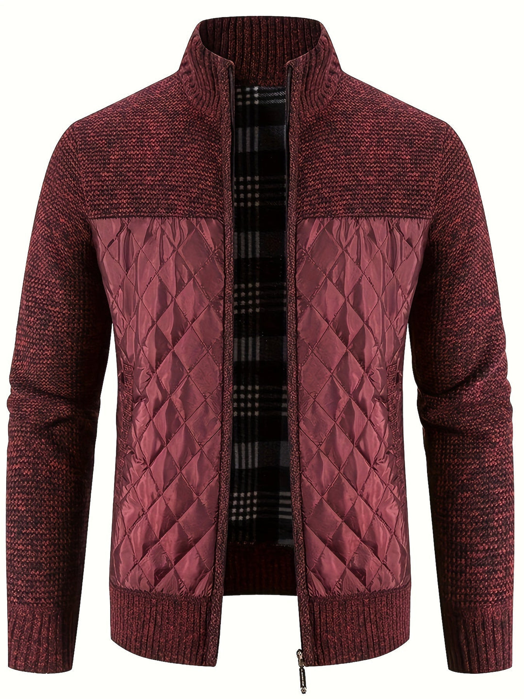 Quilted Jacket with Warm Pullover for Men