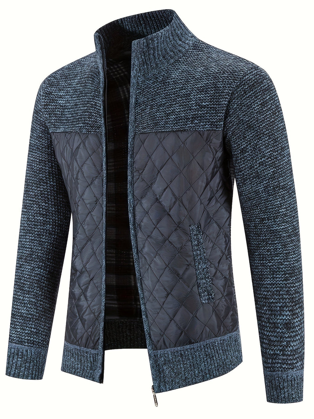 Quilted Jacket with Warm Pullover for Men