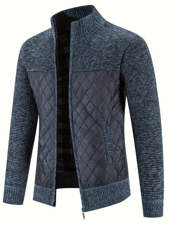 Quilted Jacket with Warm Pullover for Men